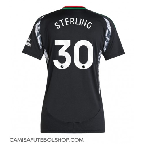 Camisa de time de futebol Arsenal Raheem Sterling #30 Replicas 2º Equipamento Feminina 2024-25 Manga Curta